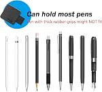 5 Pack ProCase Pen Loop Holder for Notebooks Journals Planners Tablet Case, Self Adhesive Leather Pencil Holder with Elastic Loop for Pens, Apple Pencil, Stylus Pen -Black