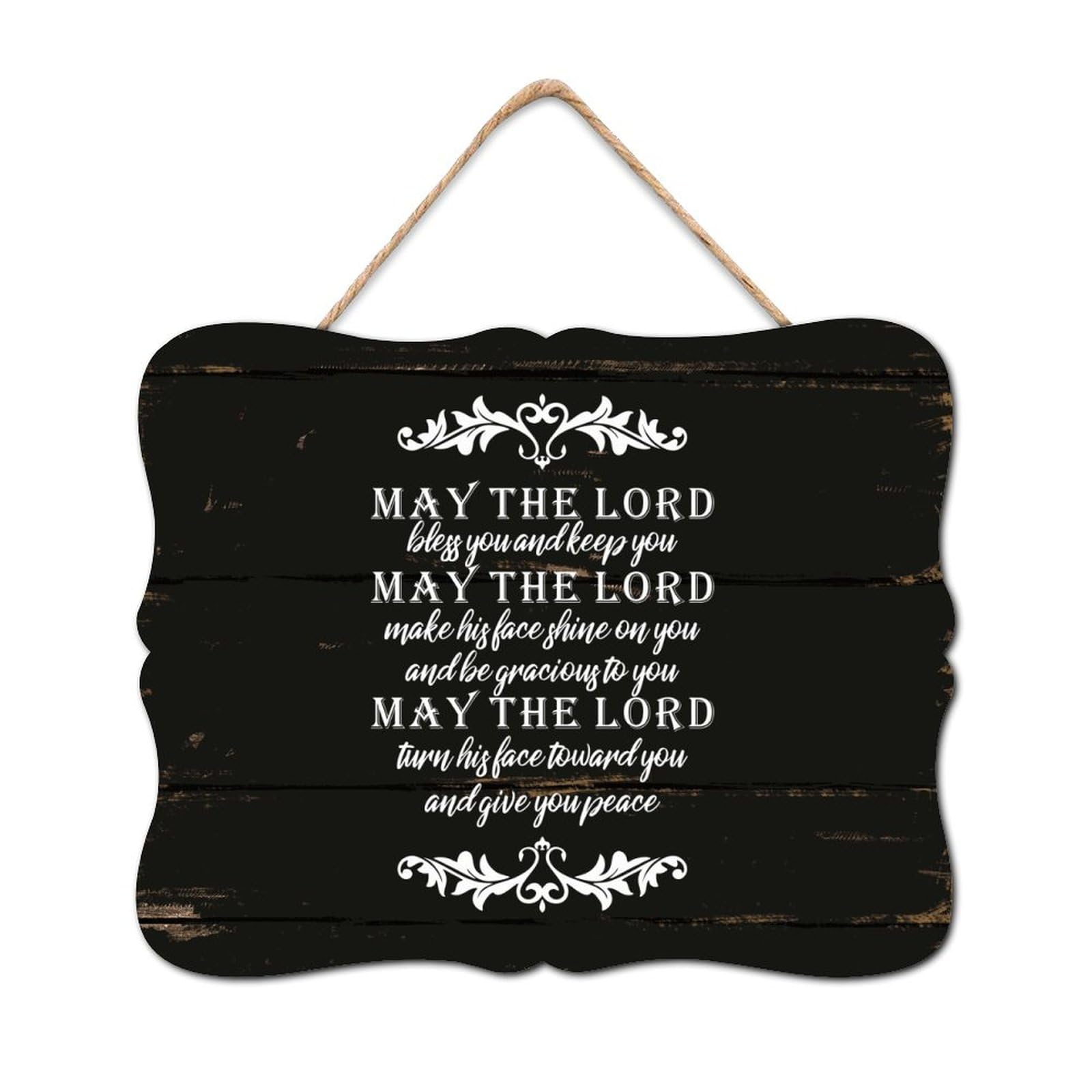 Decstic Style-5 May The Lord Bless You And Keep You Wooden Signs Wall Plaque Family Prayer Wooden Plaque Rustic Hanging Wall Signs Decoration For Bedroom Kitchen Living Room Table Housewarming Gift 8X10in