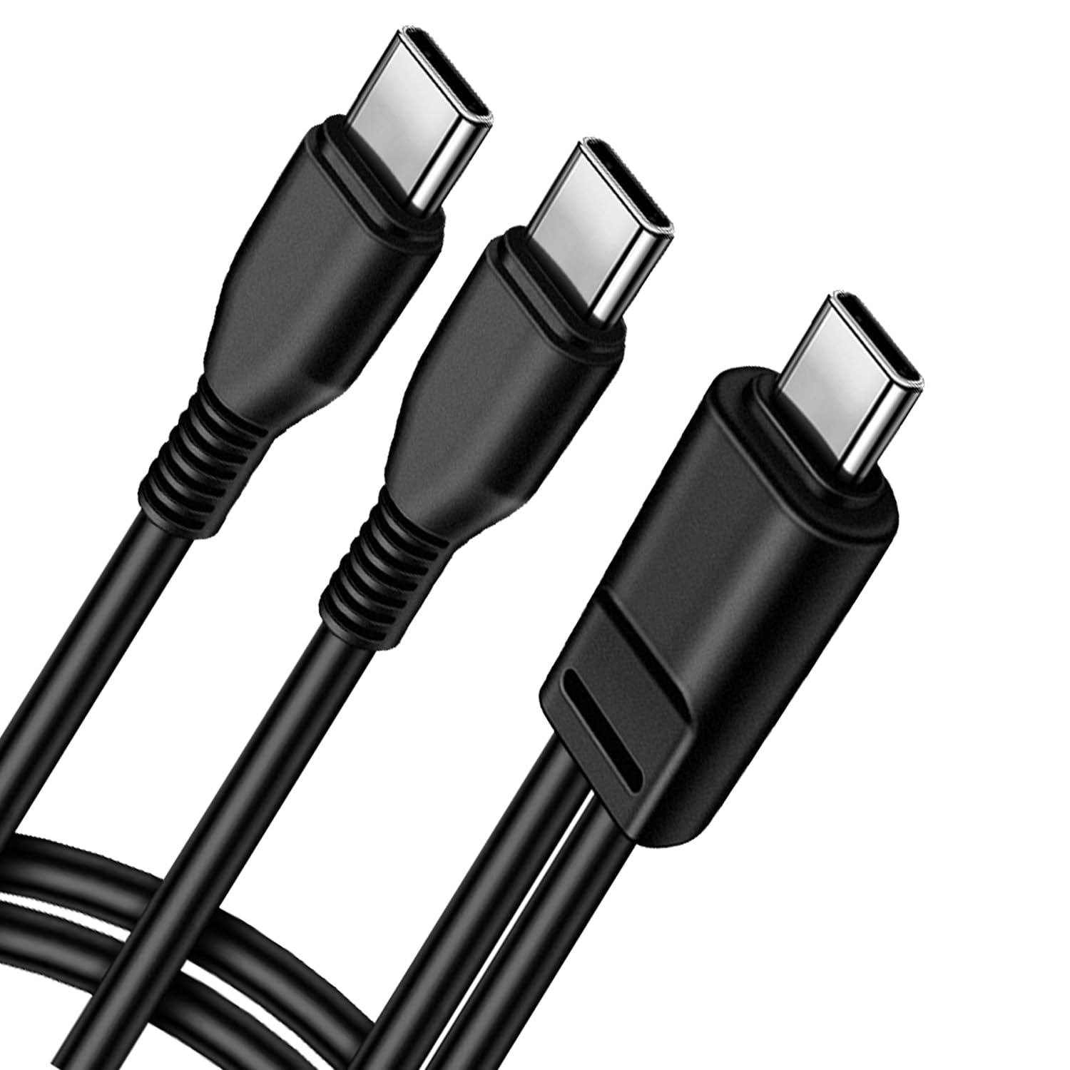 JSADZKJ Cavo di ricarica splitter USB 2 in 1 cavo di caricabatteri multi tipo con 2 connettori USB di tipo C. Cavo di ricarica rapida USB A/C per laptop, cellulare, auto, IP15/16