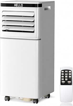 Antarctic Star 8500 BTU Portable Air Conditioner with 3-in-1 Function (Fan, Dehumidifier, Cooling) for Home & Office