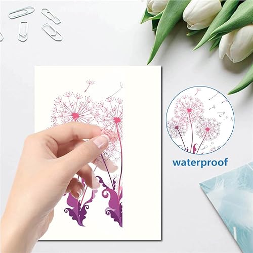 Miniatura 3 de CRASPIRE 16 hojas de calcomanías de diente de león, calcomanías coloridas para plantas, calcomanías de ventana de flores, impermeables, extraíbles,