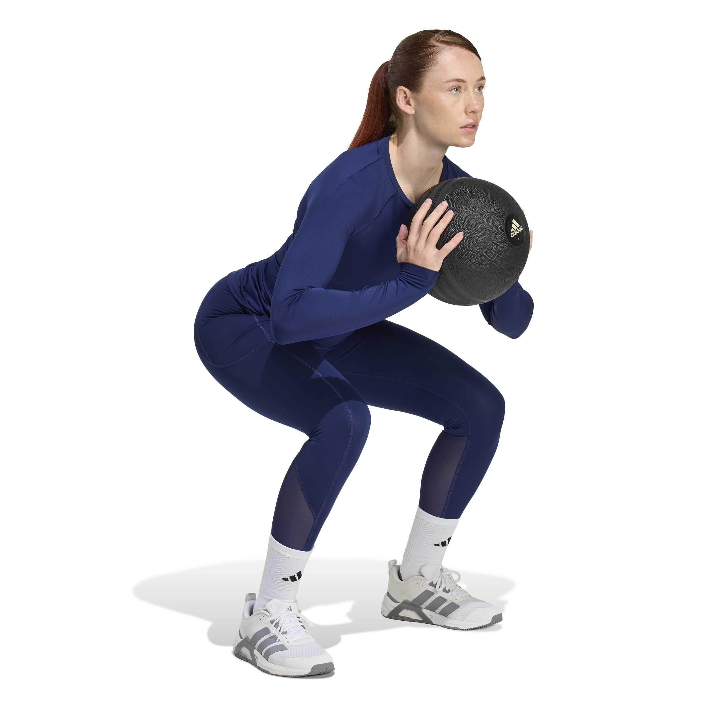 adidas Techfit Stash Pocket Full Length Leggings - Rajstopy Kobiety