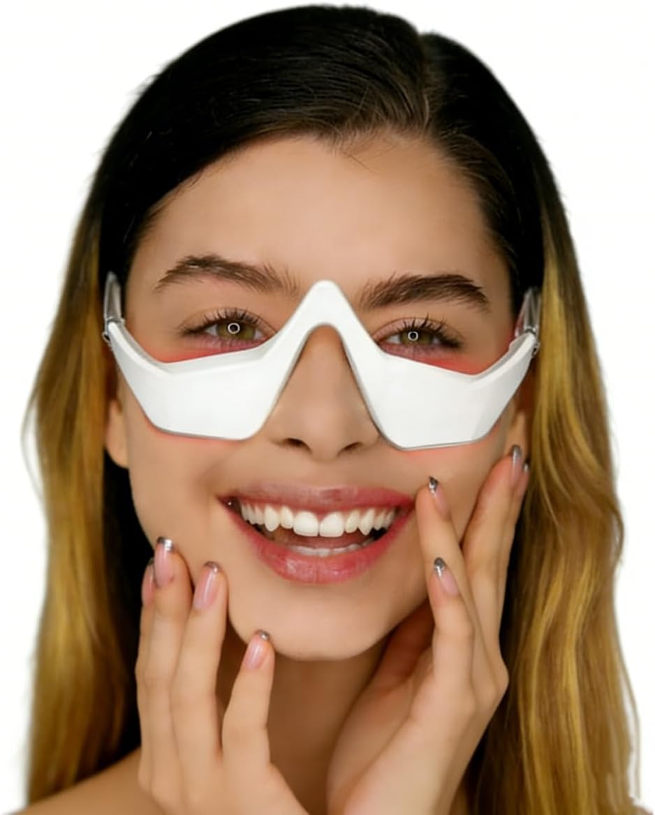 Under Eye Red Light Therapy Device, Red Light Therapy Glasses for Eye, Newtiful Eye Pods for Eye Bags, Lightweight Eye Massager, Red Light Eye Therapy Eyepods for Under Eye Dark Circless