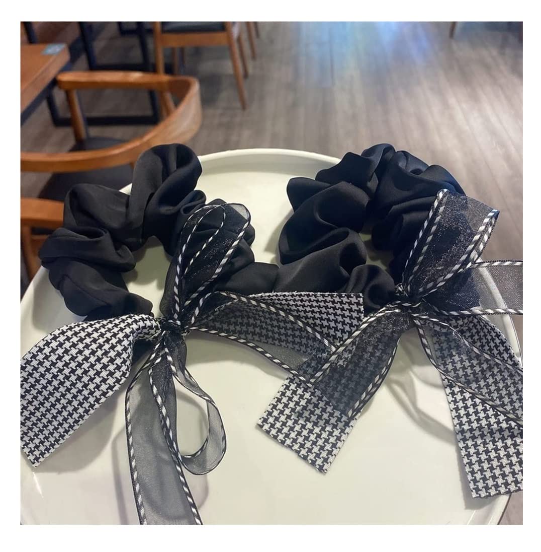 Scrunchies Per Capelli 3pcs Fiocco Di Pizzo Anello Per Capelli Nastro Intestino Crasso Copricapo Elastico Cavallo Francese Elastici Per Coda Di Cavallo