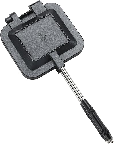 Miniatura 11 de camping moon Sandwich Maker Arena caliente Solo quemador Gas Fuego Abierto Aluminio compacto TT-1315 (Plata) plateado,Negro -,Negro con bolsa,Plata