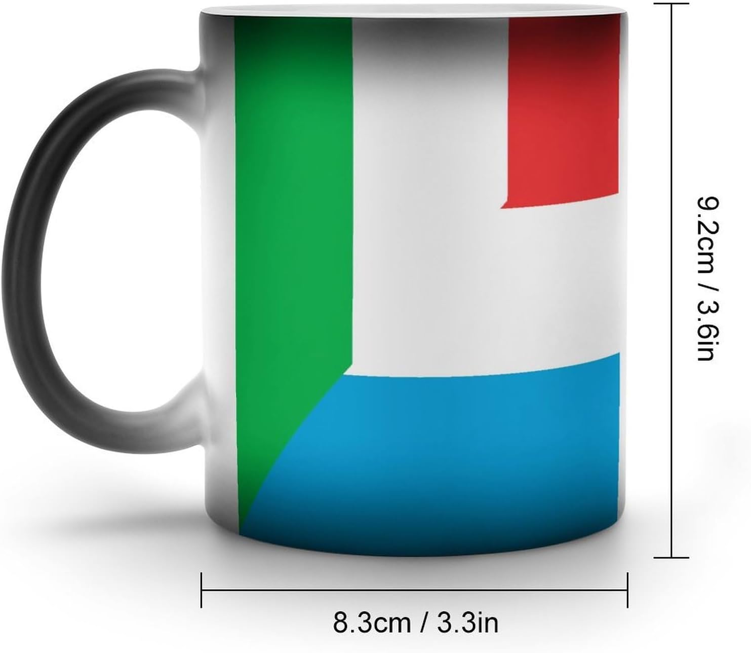 Italy And Luxembourg Flag Funny Color Changing Coffee Mug Ceramic Magic Cup Personalized Discoloration Tea Mugs