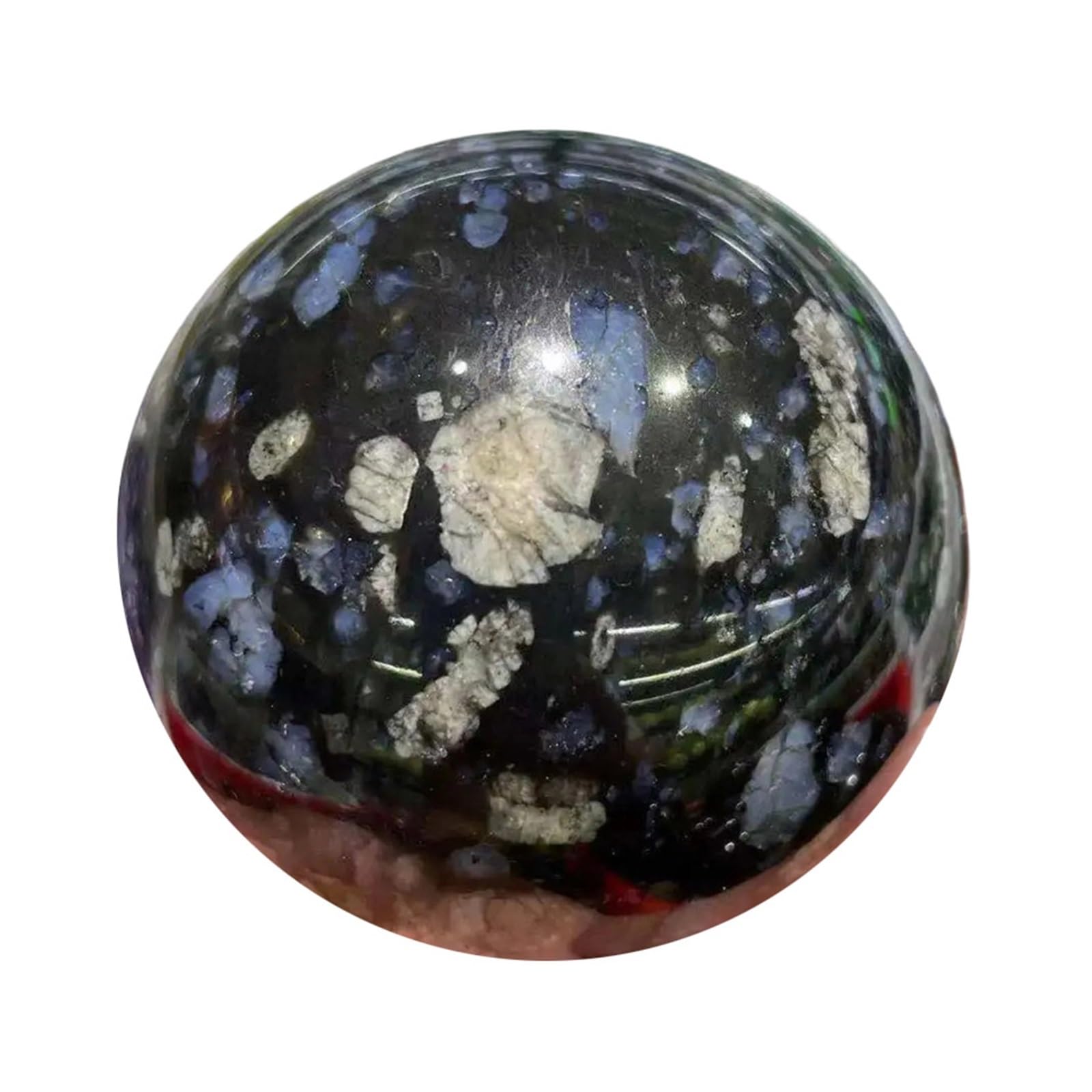 HAOYUNS Beautiful Natural Blue Point Crystal Ball Quartz Sphere for Spiritual and Balance(50-60mm)