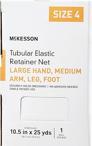 Vista 27 de McKesson Red de retención elástica tubular, no estéril, mano, brazo, pierna, pie, tamaño 2, 7 1/2 pulgadas x 25 yardas, 1 unidad, 1 paquete