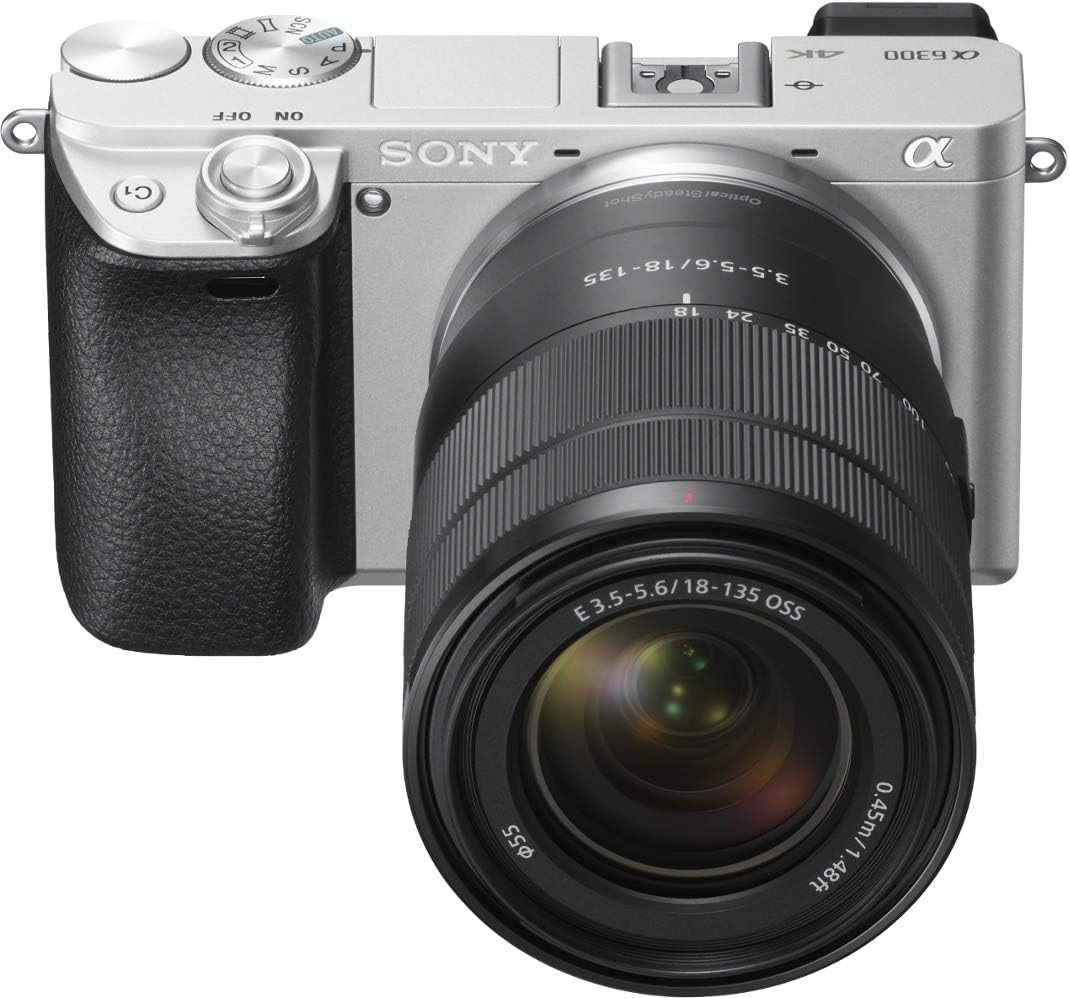 Sony Alpha a6300 Mirrorless Camera Interchangeable Lens Digital Camera with APS-C, Auto Focus & 4K Video - ILCE 6300/S Body with 3” LCD Screen - E Mount Compatible - Silver (Includes Body Only)