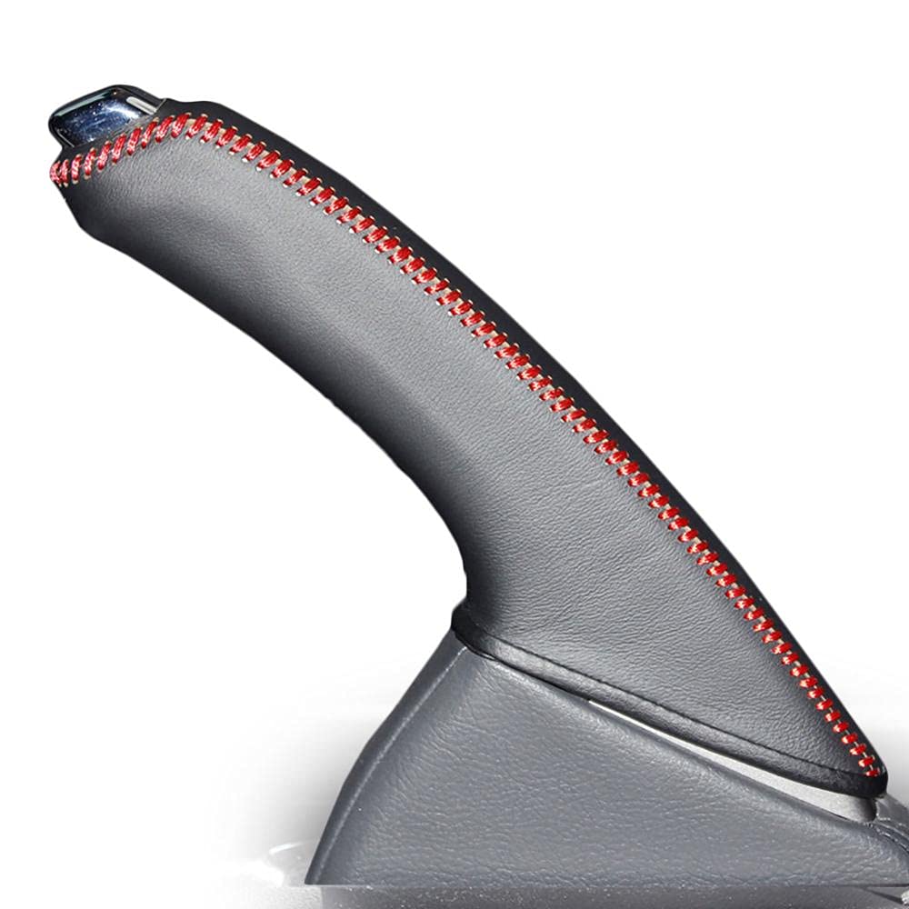 Handbremsengriffe Autohandbremsabdeckung Hülle Fit Use for Honda Spirior 2009-2013 Echtes Leder Auto Handbremsgriffe Abdeckung (Color : Red)