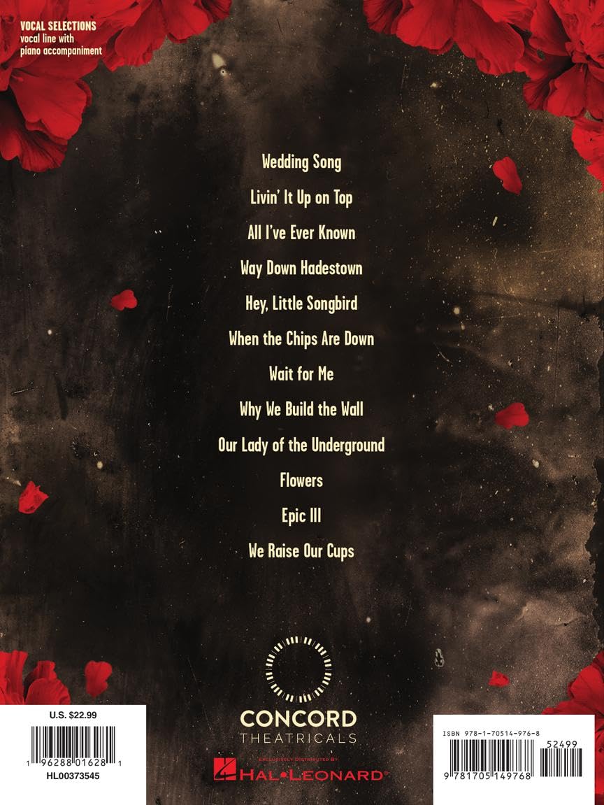 Hadestown - Piano, Vocal and Guitar