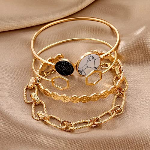 Image of Shining Diva Fashion Stylish Multilayer Gold Plated Bangle Bracelet for Women and Girls