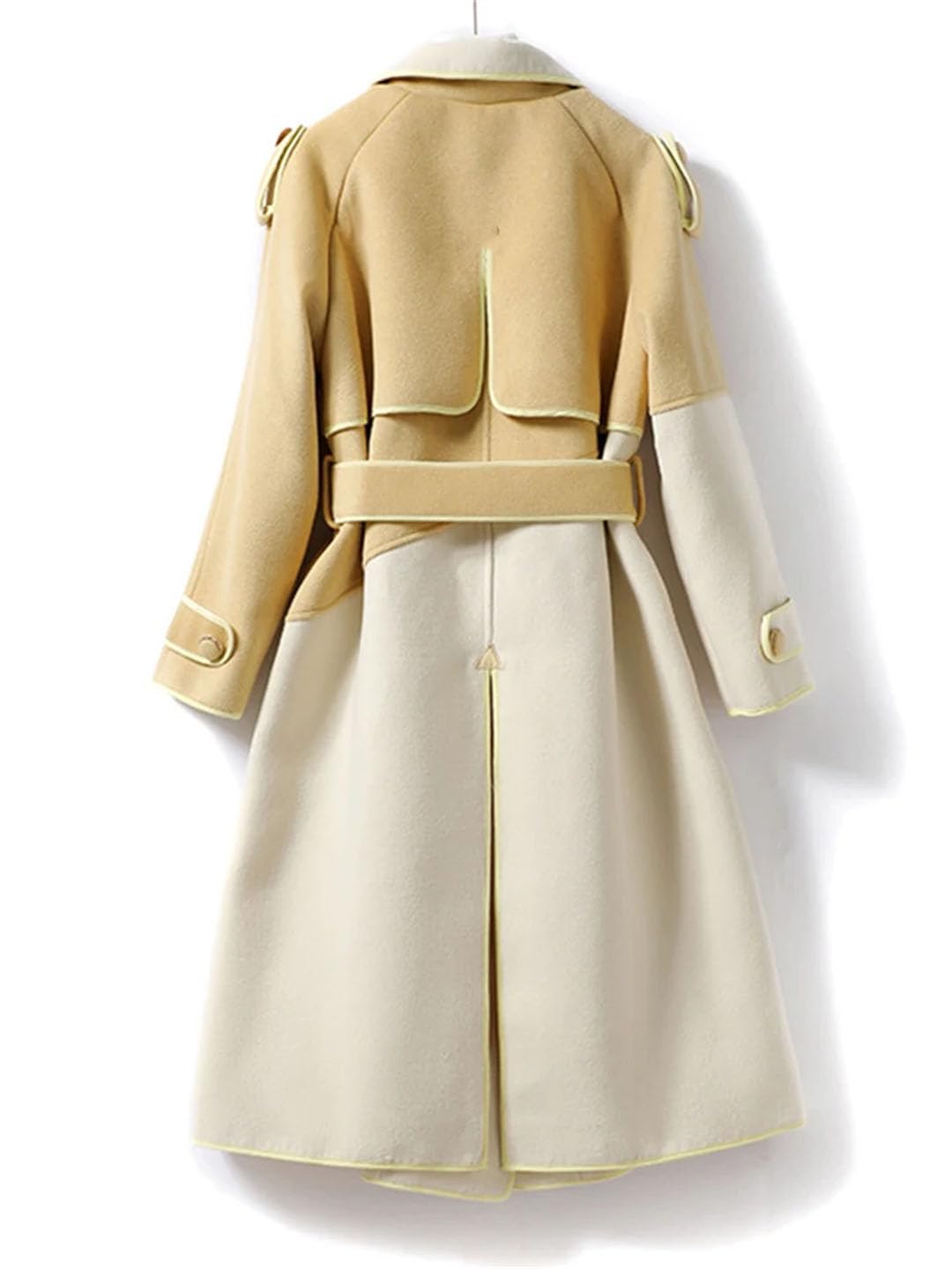 Cappotto di lana doppiopetto da donna con risvolto