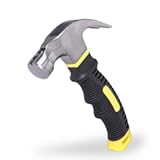 EFFICERE 8-oz&period; All-Purpose Stubby Hammer with Magnetic Nail Starter&comma; Durable Alloy Steel Head and Fiberglass Handle &vert; Perfect for General Household Projects&comma; Garage&comma; College Dormitory&comma; Office and Shop
