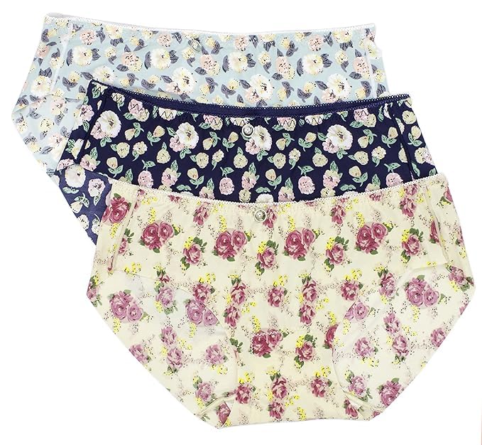 qoxolyz ice Silk Seamless Women's Underwear Cartoon Floral Printed Cotton Panty for Ladies (Color and Design May Vary)-picture-31