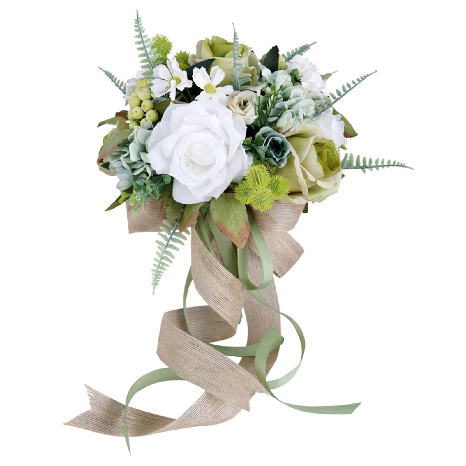 OSNIYAW Artificial Flower Combo Wedding for Bridesmaids, Small Bridesmaid Brooch Bouquet Bouquet