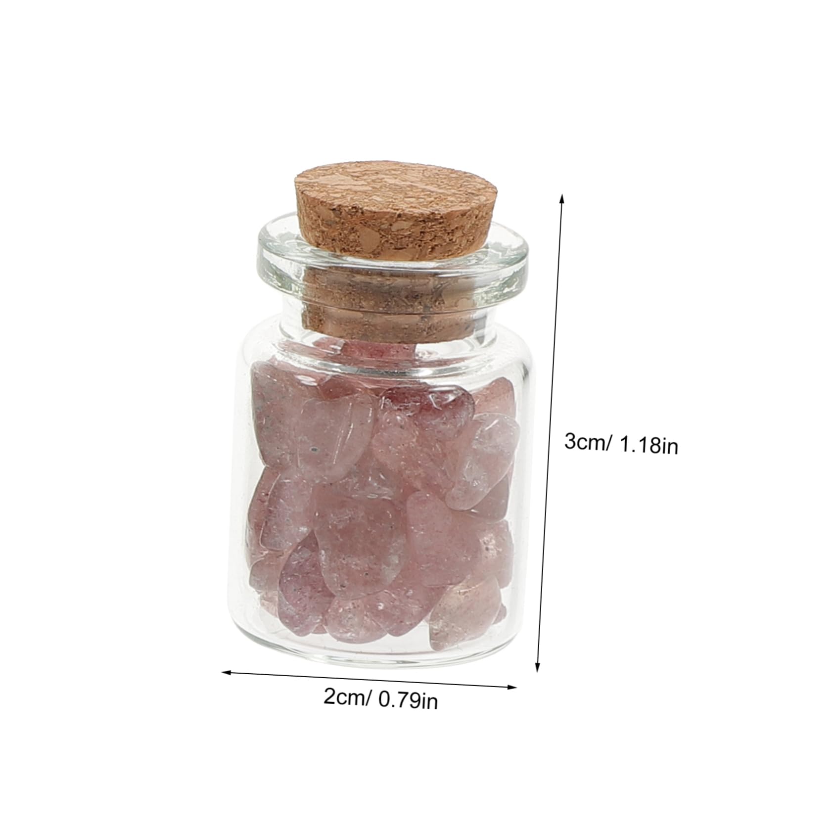 de Piedras Pulidas y Accesorios de Meditación para Decoración del Hogar 10 Botellas de Cristal Natural en Botellas de Deseos