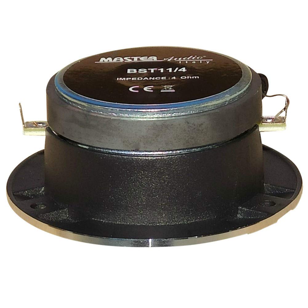 MASTER AUDIO 2 Super Tweeter BST11/4 BST 11/4 con 175 vatios rms y 350 vatios máx con 9,80 cm diámetro 98 db 4 ohmios con 3,70 cm Profundidad, por par