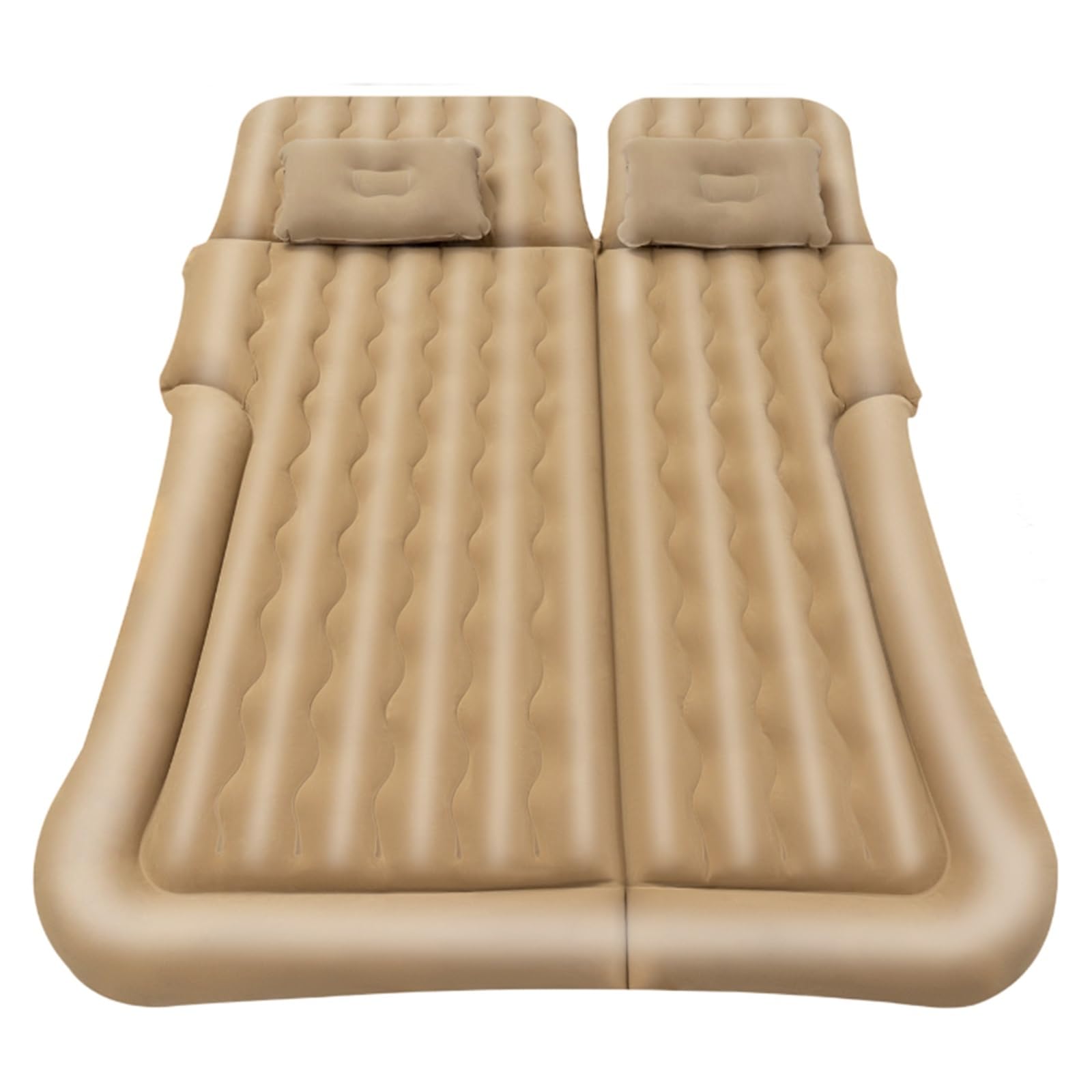 Mata kempingowa do spania Nadmuchiwany materac samochodowy Składane łóżko samochodowe z 2 poduszkami Karimata kempingowa Podróże, kemping, drzemka(Beige)