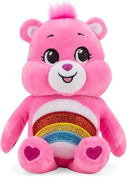 Care Bears 9" Bean Plush Glitter Belly - Cheer Bear - مادة ناعمة قابلة للاحتضان!