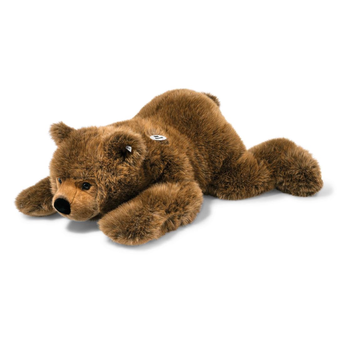 Steiff Kuscheltier Urs Braunbär, Süßes Stofftier mit Kunststoffaugen, Kinder, Jungen & Mädchen, Plüschtier 90 cm, Hellbraun, 070068