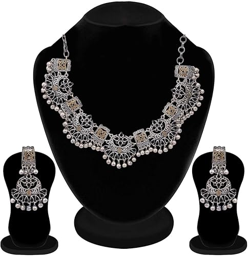 Miniatura 4 de Aheli Ethnic Designer Collections Necklace Earring Set Antique Jewelry Gift for Women