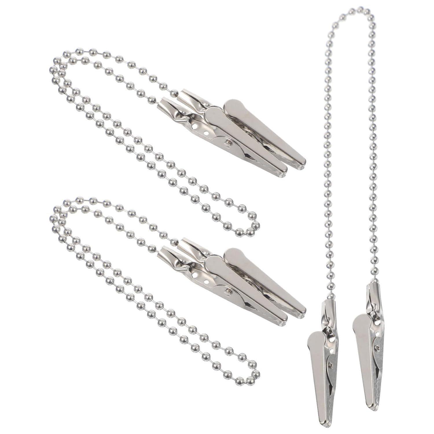 3pcs Multi-Functional Bib Clip Chain Portable Napkin Holders for Dining Dental