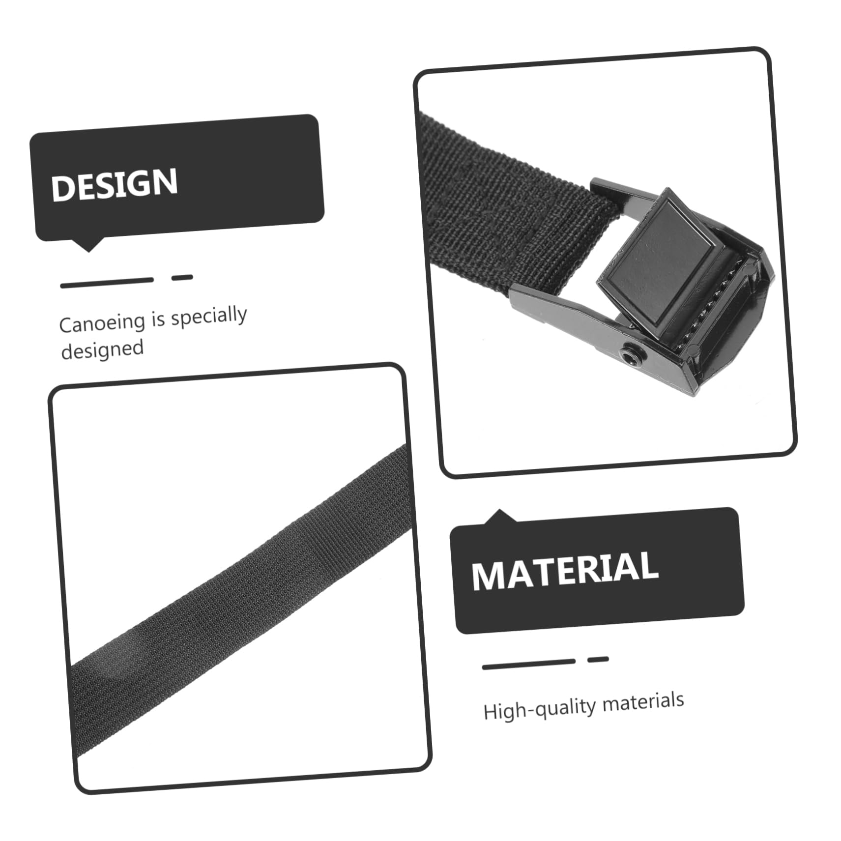 Gogogmee Surfboard Kayak Straps 4pcs Tie Down Straps Zinc Alloy Buckle Heavy Duty Straps for Roof Racks