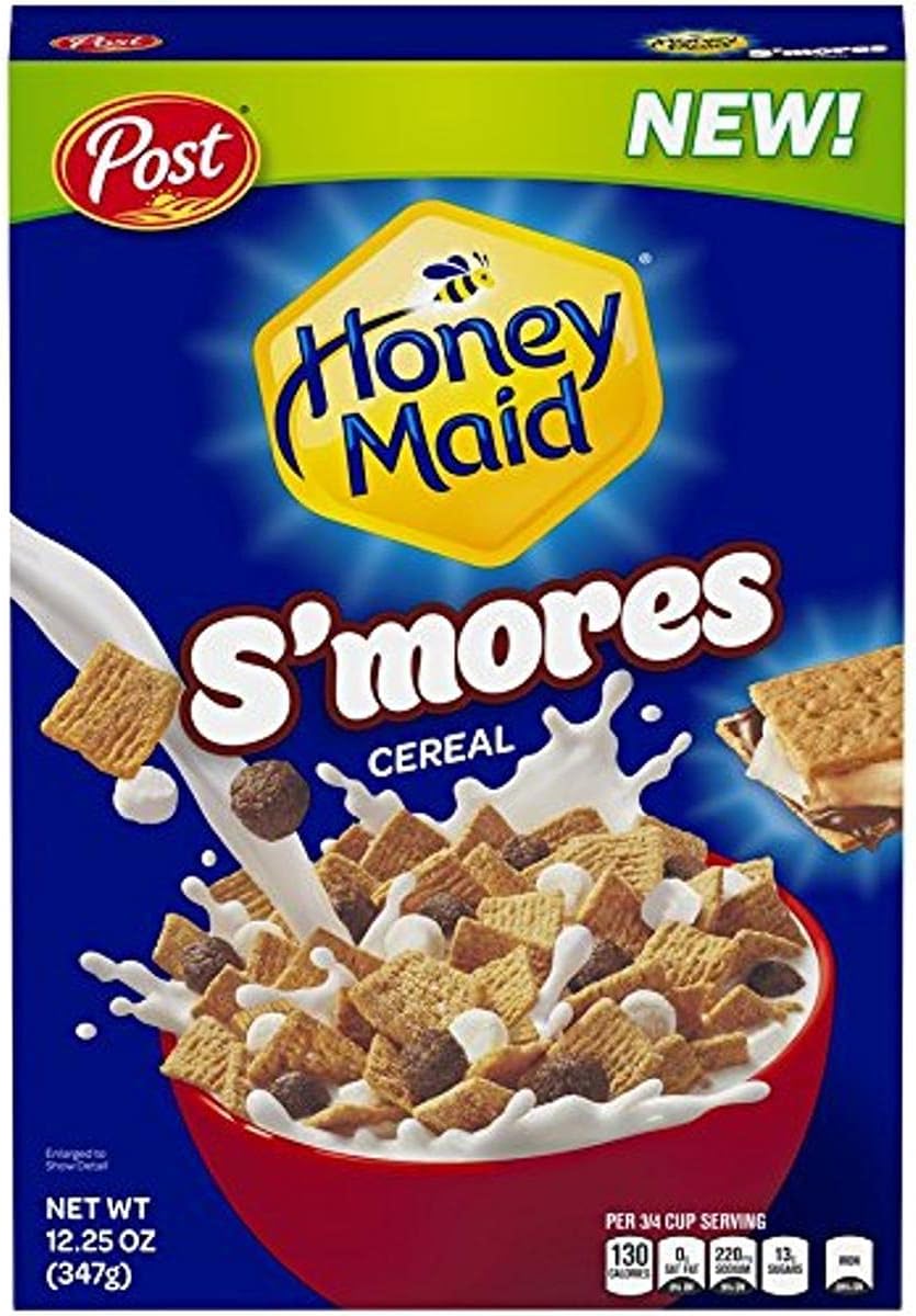Honey Maid S'mores Breakfast Cereal Sweetened Corn and Wheat Cereal, 12.25 Ounce