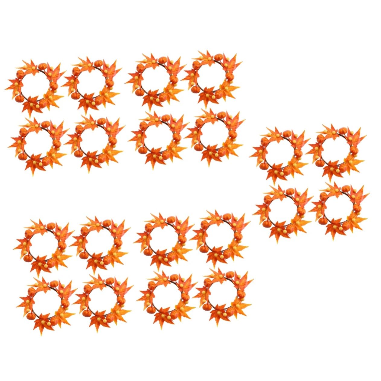 Cabilock 5 Juegos De Velas De Halloween con Forma De Hojas De Arce Decorativas Portavelas para Navidad Y Acción De Gracias 4 Unidades X 5