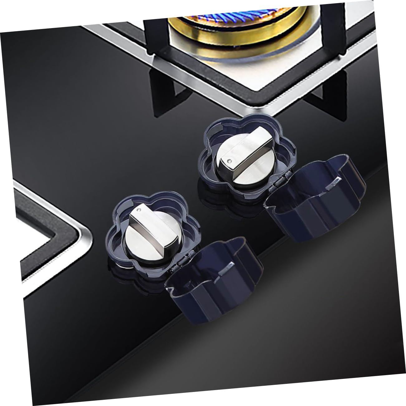 LABRIMP 6pcs Gas Stove Knob Covers for Boy Girl Safety Kitchen Protectors Knob for Boy Girl and Pet Proofing Design for Seamless Home Integration