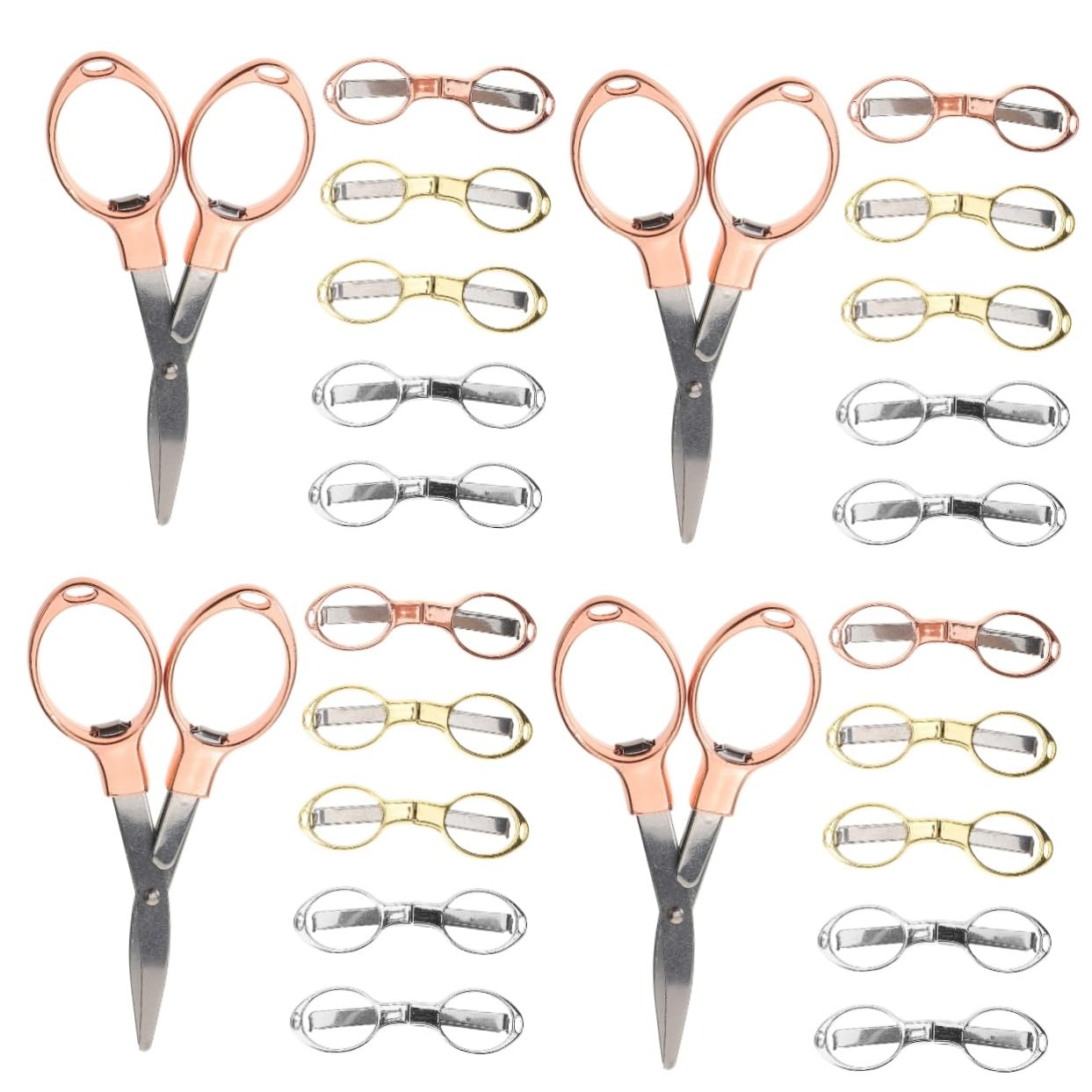 VILLCASE Stück Faltbrille Schere Metallschere Garnschere Multifunktionsschere Sicherheitsschere Häkelschere Bastelschere Nähschere Nützliche Schere Faltschere Klein