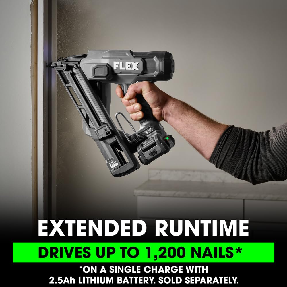 ION Pro 15ポンド FLEX 24V Brushless Cordless 15 Gauge 1-1/4-inch to 2-1/2