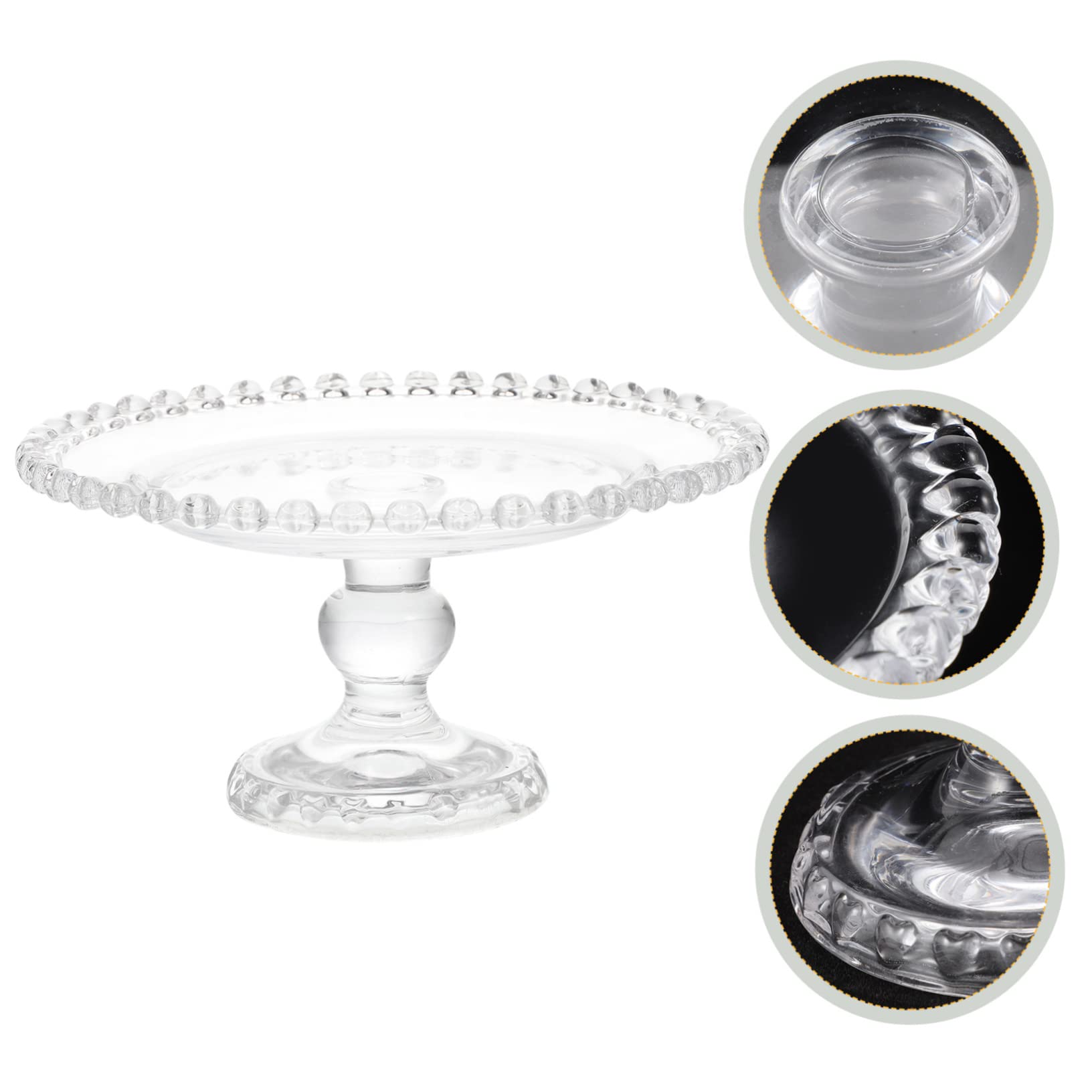 Soporte para Tartas, Soporte de Vidrio para Postres, Bandeja para Exhibición de Pasteles, Plato para Tartas con Pie, Soporte para Exhibición de Pasteles para la Cocina Del Hogar