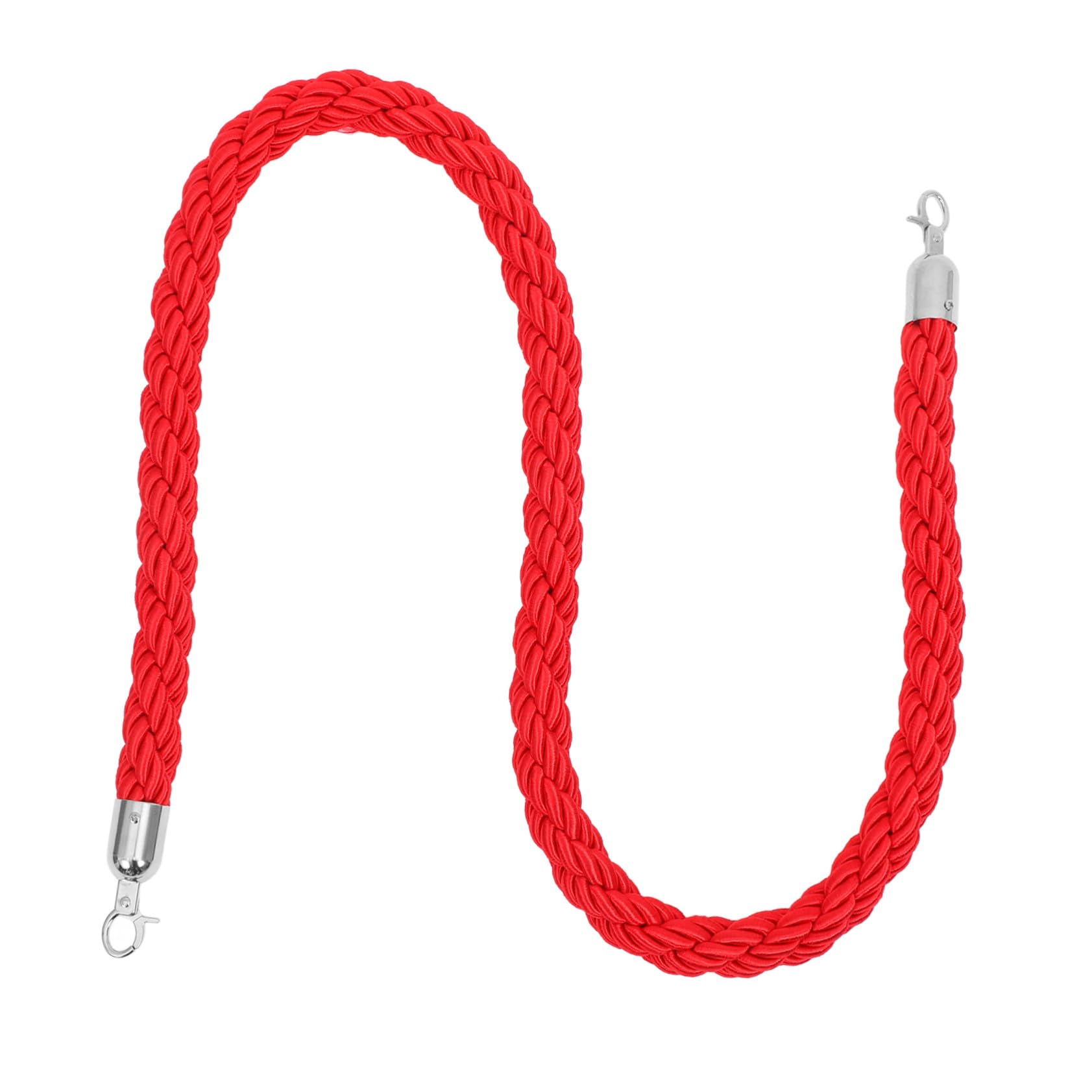 Corde de barrière rouge en velours pour accueil hôtel et file de théâtre