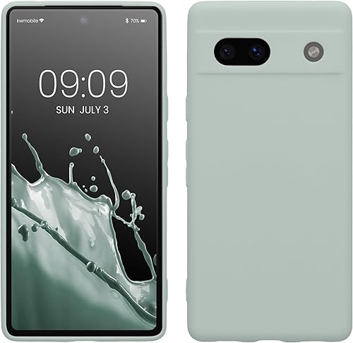 kwmobile Funda compatible con Google Pixel 7a - Funda protectora delgada de TPU para teléfono - Acabado mate suave - Menta fresca