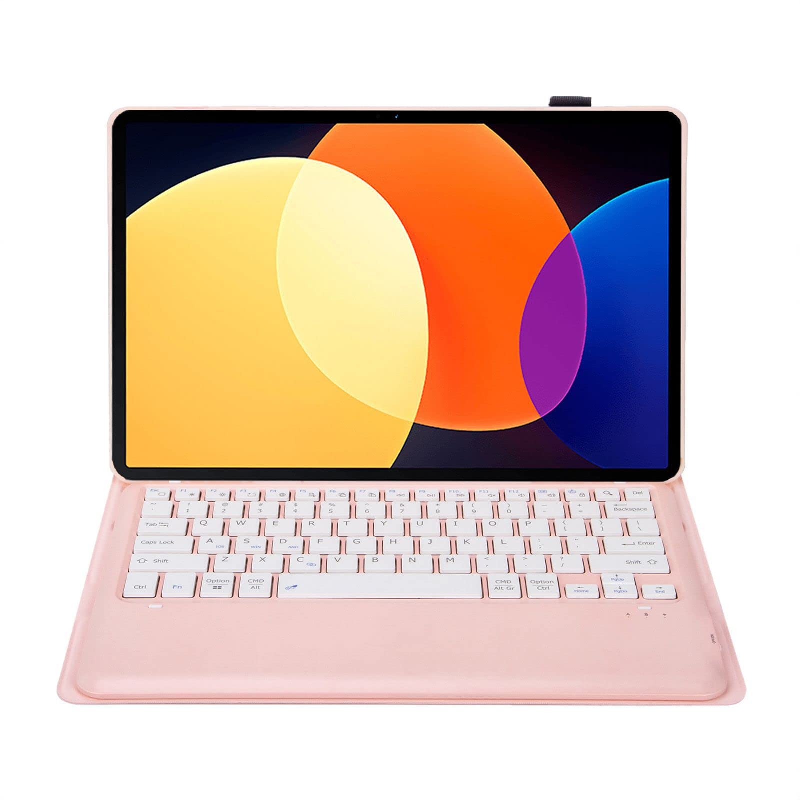 Etui na klawiaturę do Honor Pad 9 Pro 30.7 cm/V8 Pro 30.7 cm, odłączana klawiatura Bluetooth z miękką tylną osłoną TPU, różowe