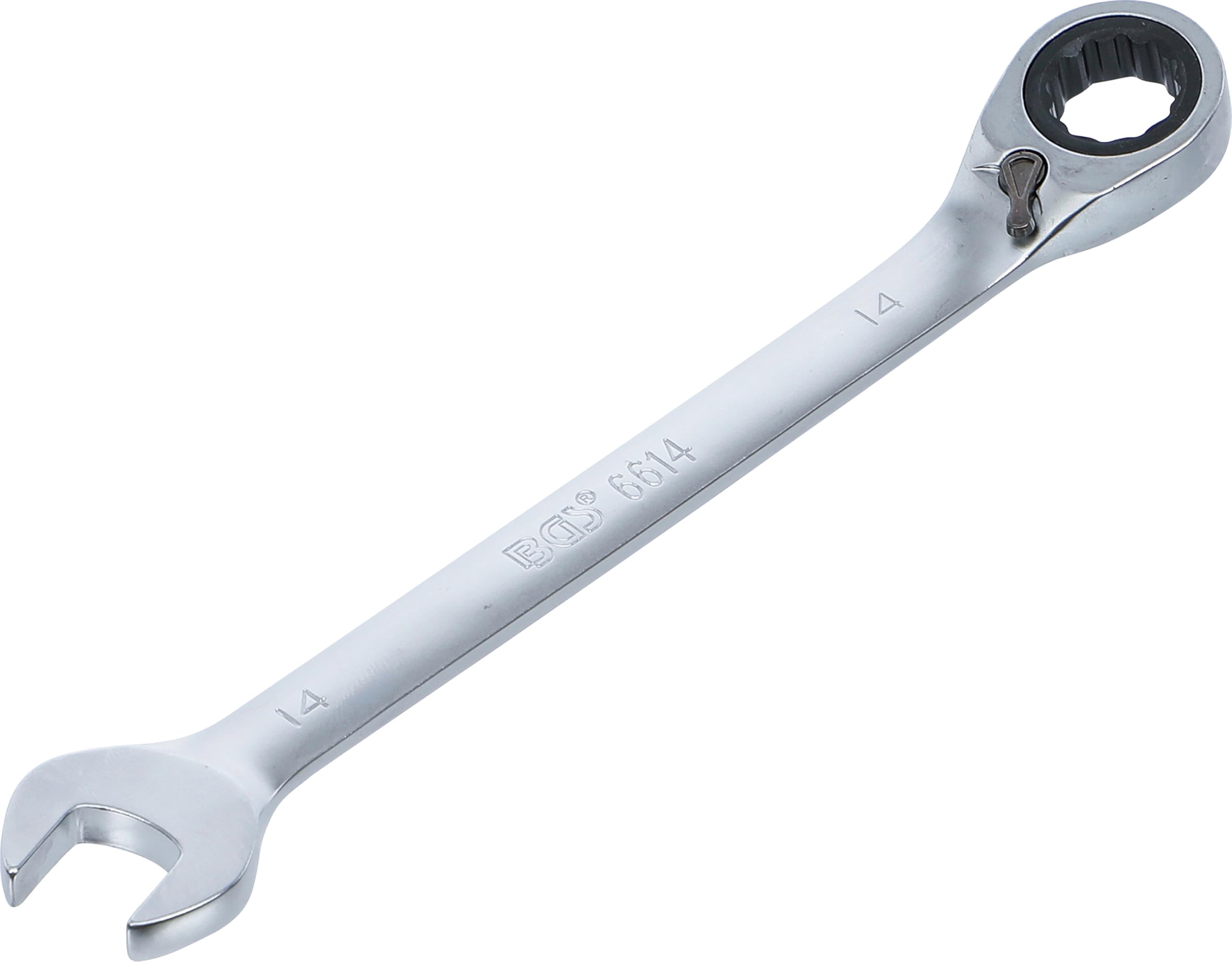 Bgs Chrome Finish, Matt 6614 | Ratchet Combination Wrench | Reversible | 14 Mm