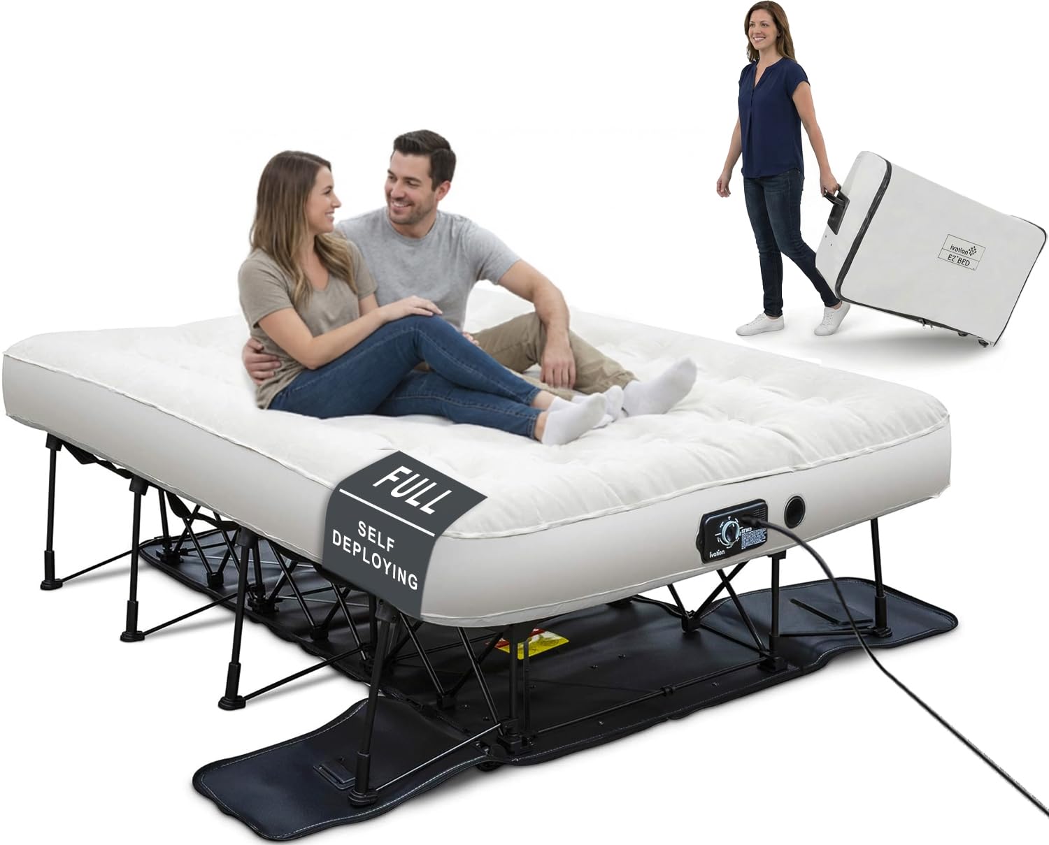 Ivation EZ-Bed Inflatable Air Mattress with Frame