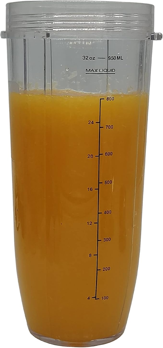 2 juegos de repuesto de vaso de 32 oz con tapa vertedora para Ninja miniatura 3