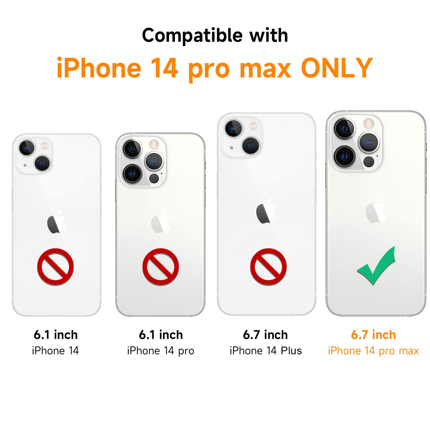 YESPURE IPhone 14 Pro Max Hülle – Transparent, Mit Umhängeband, TPU Stoßfest, Rosa, Anti-vergilbend