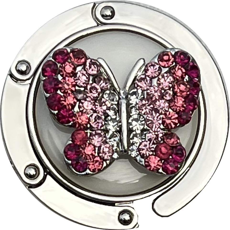 FURE Table Purse/Bag Hanger with Butterfly Motif (Pink) for Women-image-26