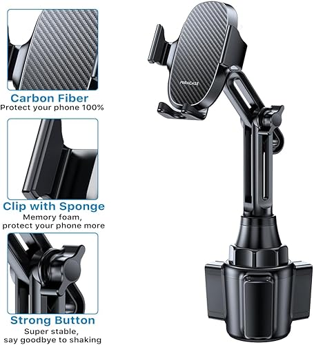 Miniatura 5 de Miracase 2023 Última versión actualizada universal soporte para teléfono para coche, giratorio y ajustable Soporte de teléfono de cuello largo