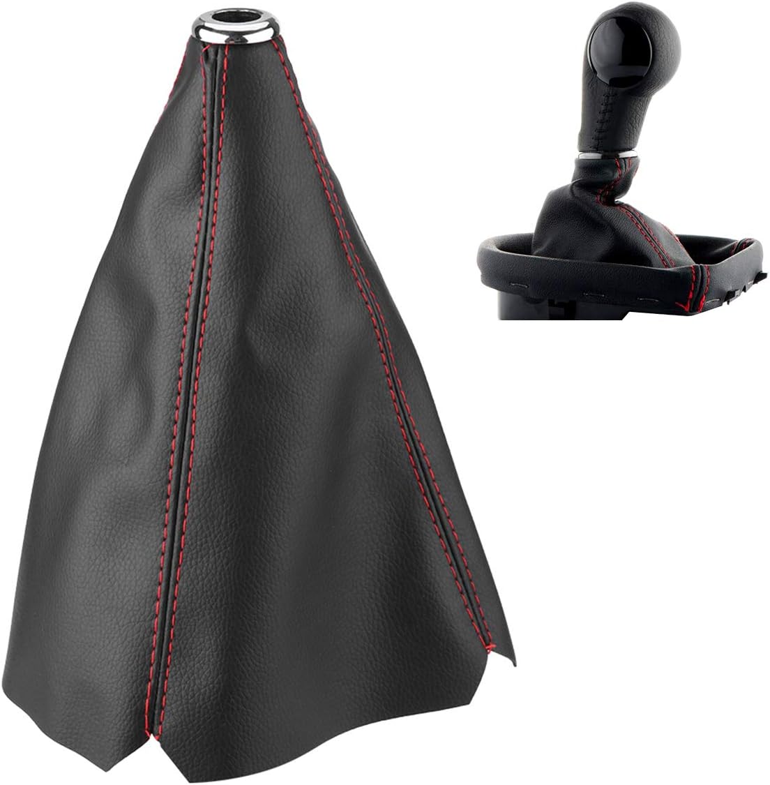 AERZETIX Soufflet De Levier De Vitesse En Simili Cuir Noir - Pour Boîte Manuelle