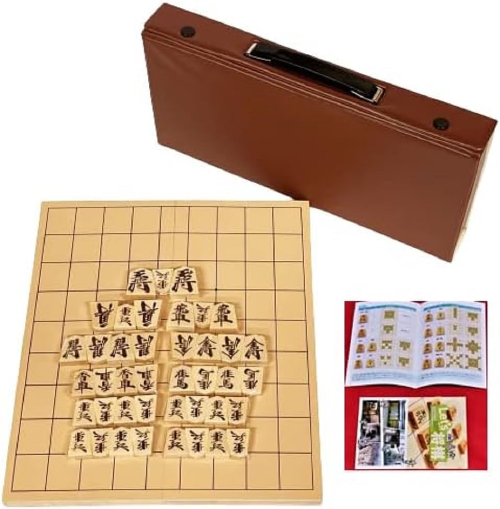 Amazon | （携帯ケース・入門書付）新桂4号折将棋盤と優良押し駒 の 