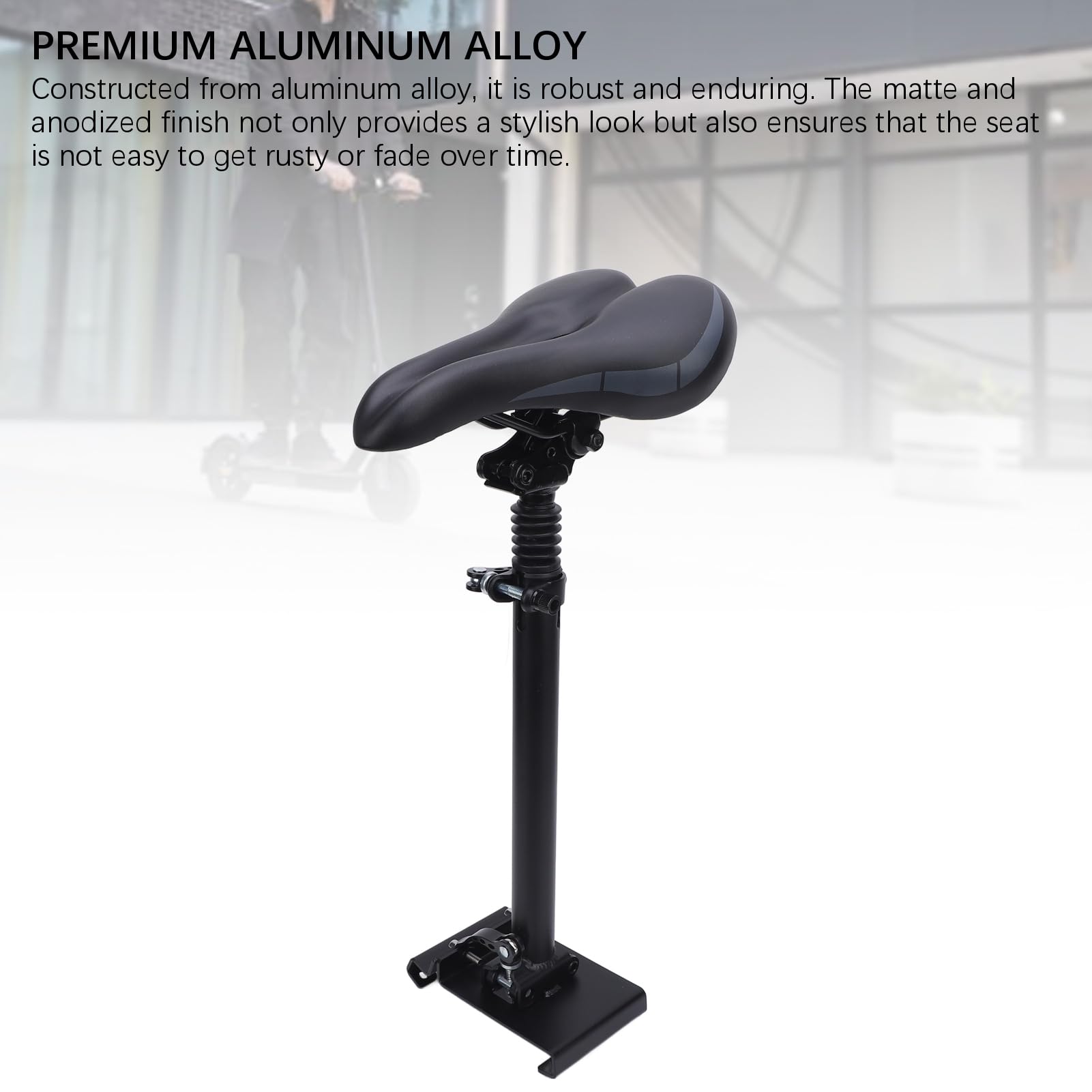 Selle de Siège de Scooter électrique Réglable, Conception Pliable Absorbant Les Chocs pour Scooter M365 en Alliage D'aluminium 1 unité