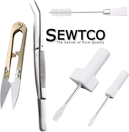 Miniatura 3 de Kit de servicio de roscas para máquina de coser, juego de 5 destornilladores y cortador de hilos