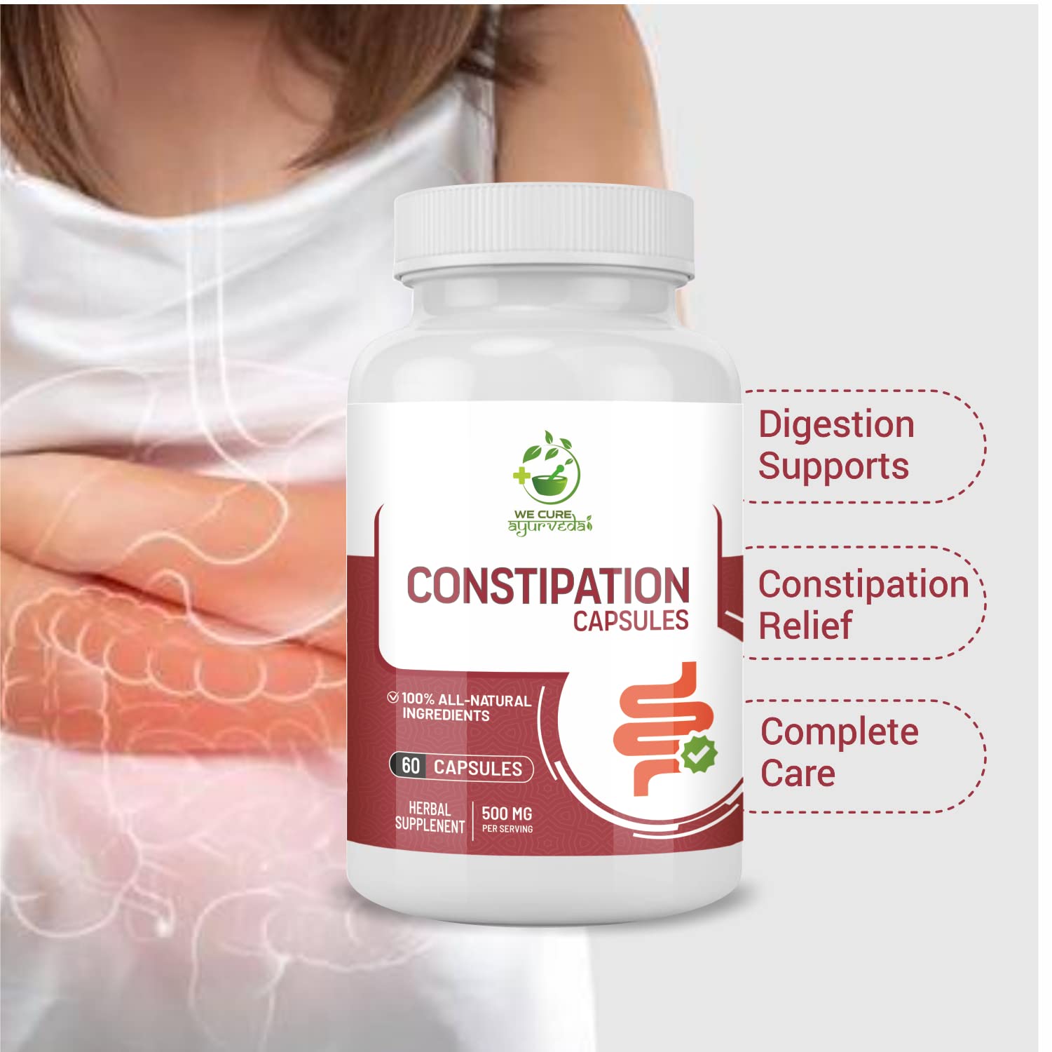 Constipation Relief and Gastric Complete Bowel Movements 60 Capsules