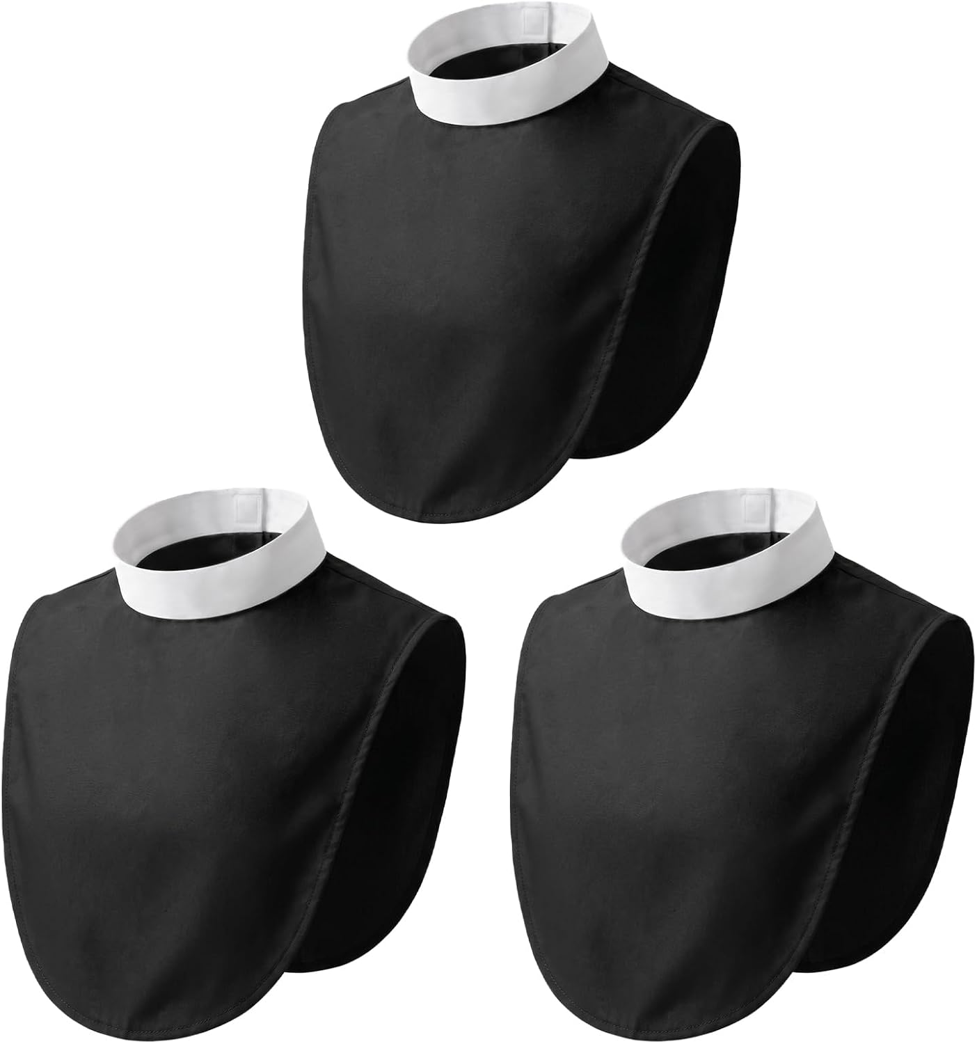 3pcs Clergy Collar Unisex Costume Clerical Bib Collar