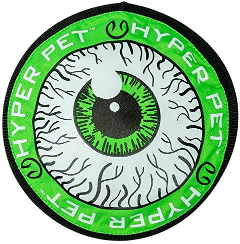 Hyper Pet Flippy Flopper Dog Frisbee Interactive Dog Toys (Flying Disc Dog Fetch Toy & Outdoor Dog Toys That Float) Alternative to Dog Rope Toy & Dog Ball (Multiple Options Available) 9" Eyeball